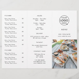 Restaurant Takeout Menu photo moderne
