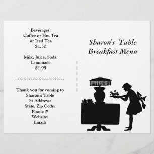 Restaurants, Menu Petit-Déjeuner Personnalisable