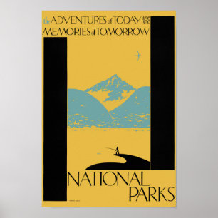 Restauration du Poster vintage des parcs nationaux