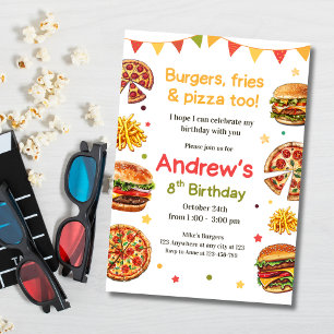Restauration rapide Invitation de fête d'anniversa