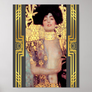 Restauré Klimt Judith Holofernes Art Nouveau Déco