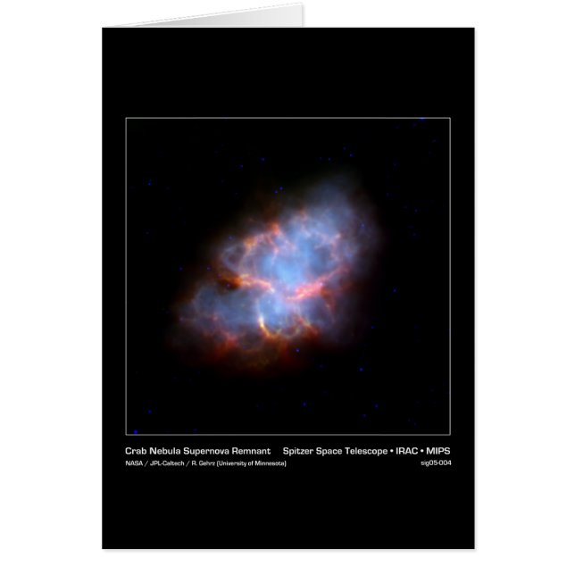 Reste de supernova de nébuleuse de crabe - (Devant)