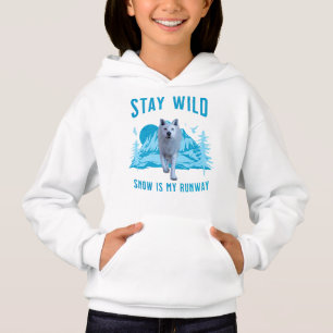 Reste Sauvage Loup Blanc Piste de Neige