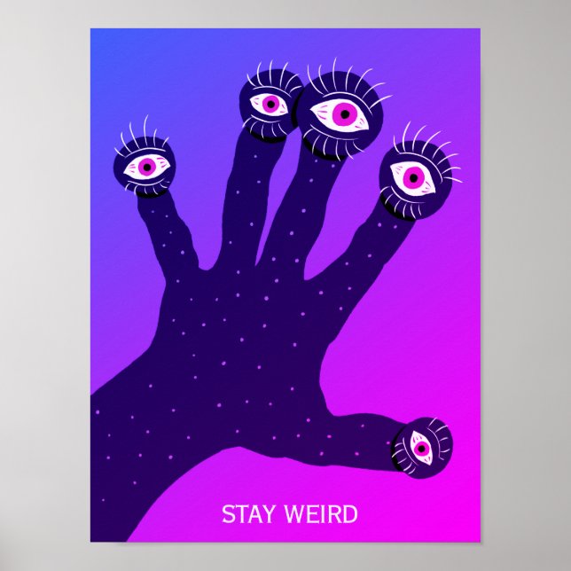 Rester bizarre drôle étrange Poster Déplaisant psy (Devant)
