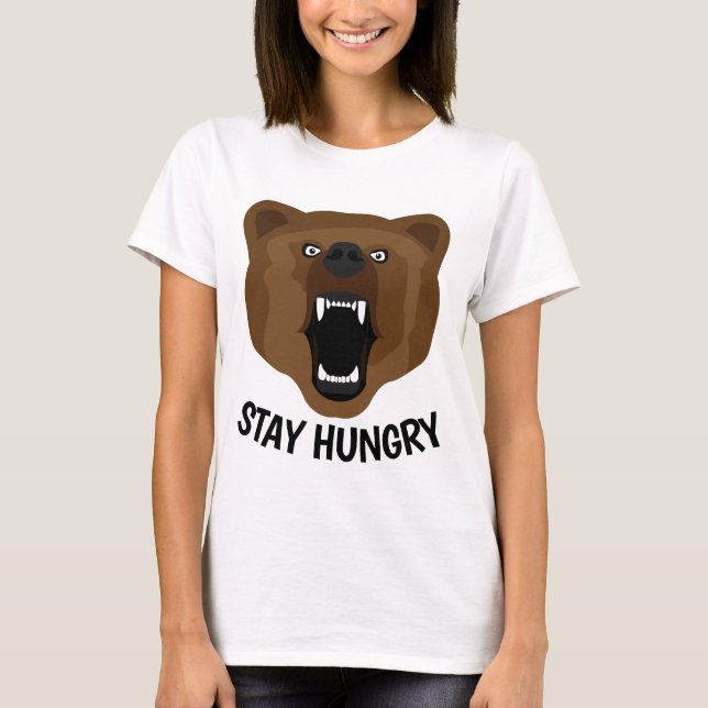 RESTER FAIM Funny Grizzly Bear T-shirts (Devant)