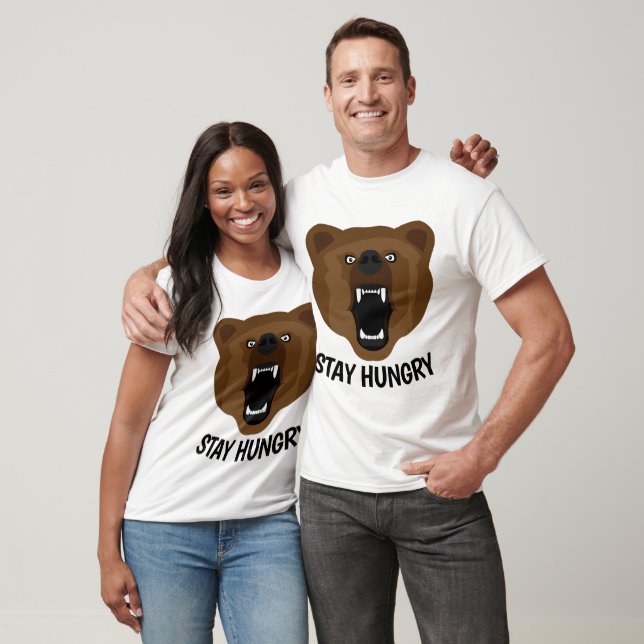 RESTER FAIM Funny Grizzly Bear T-shirts (Unisexe)
