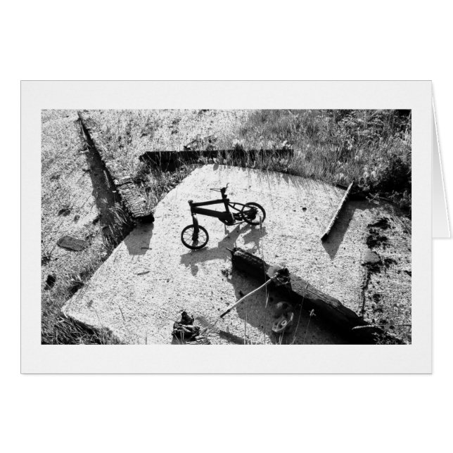 Restes de bicyclettes brûlées (Devant horizontal)
