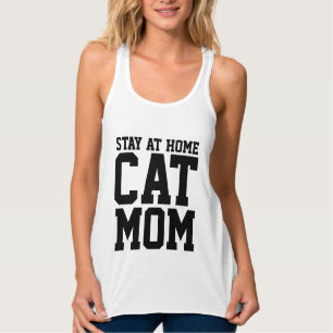 RESTEZ À LA MAISON CAT MOM T-shirts & Débardeurs