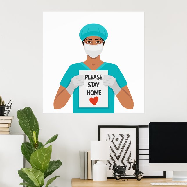 Restez à la maison Poster (Créateur téléchargé)