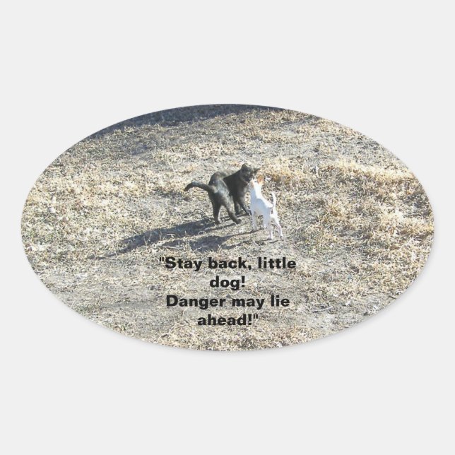 Restez à l'arrière Stickers Petit Chien (Devant)