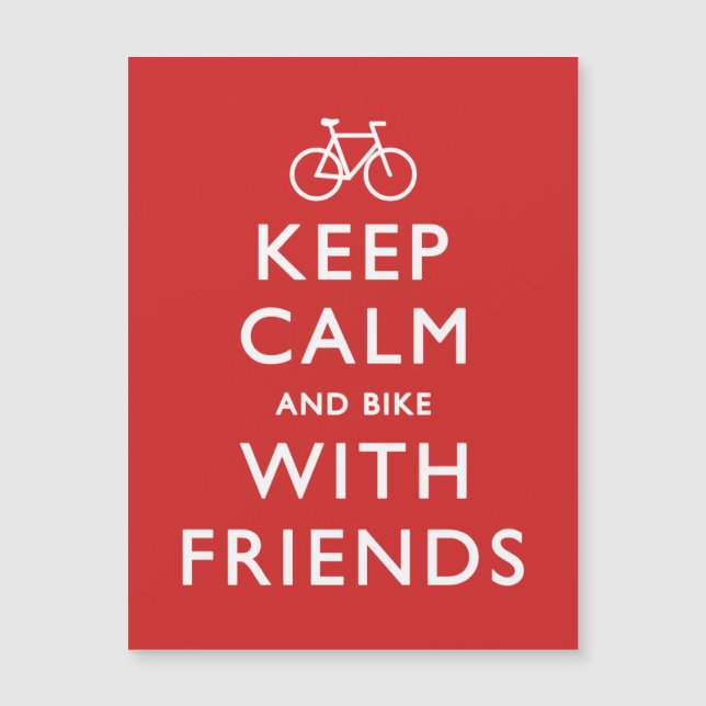 Restez au calme et à vélo avec vos amis (Devant)