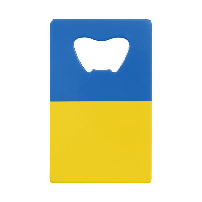 RESTEZ AVEC L'UKRAINE ! Décapsuleur carte bancaire (Devant)