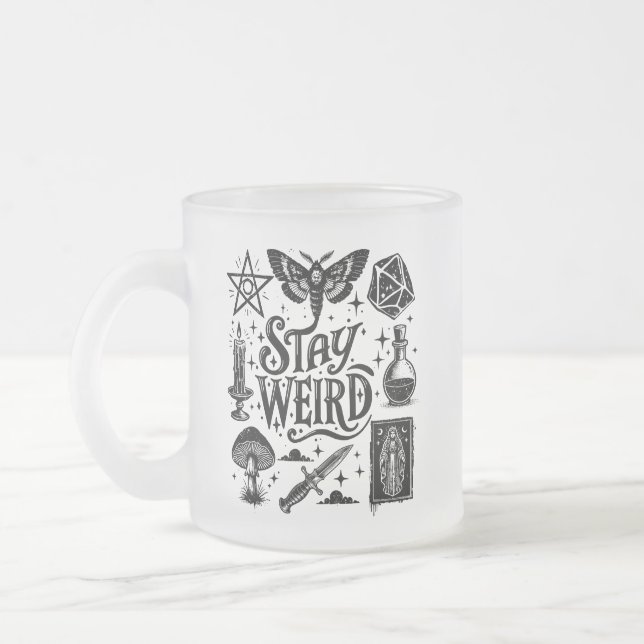 Restez bizarre Goth Vibes de cuisine givrée Mug (Gauche)