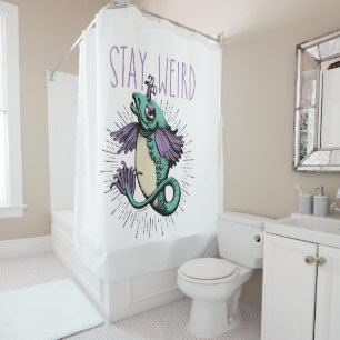 Restez bizarre rideau de douche