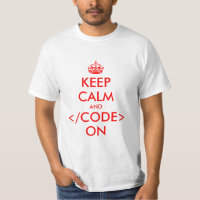 Restez calme et codez sur le t-shirt | Programmati