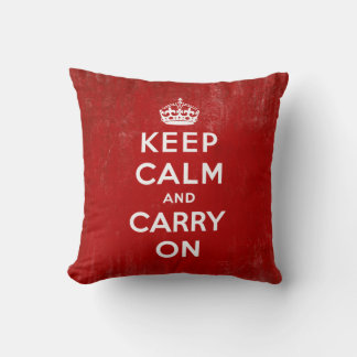Restez calme et continuez, Coussin Vintage