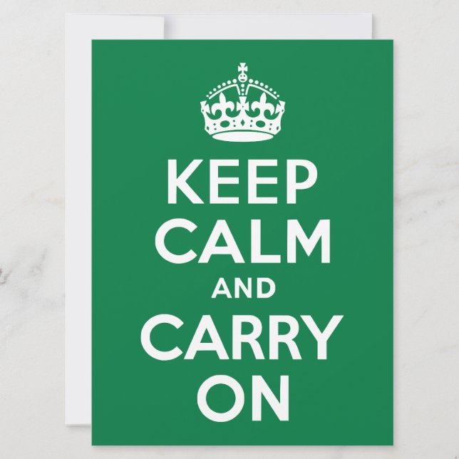 Restez calme et continuez sur vert (Devant)