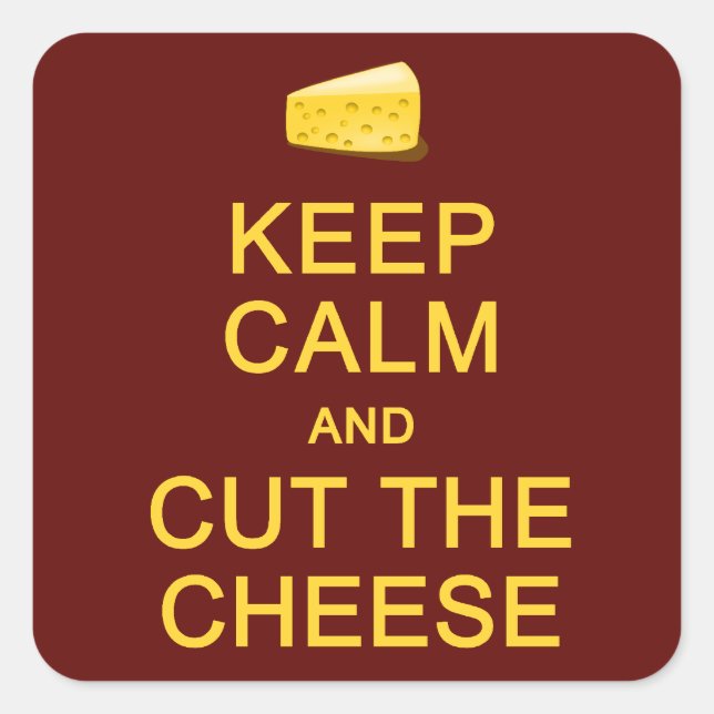 Restez Calme Et Coupez Les stickers Fromage (Devant)