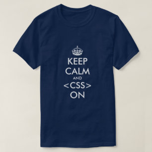 Restez calme et css sur le t-shirt spoof pour les
