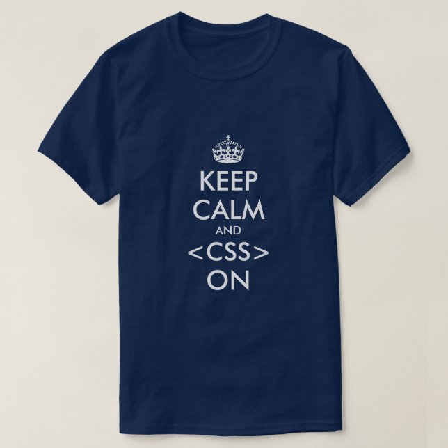 Restez calme et css sur le t-shirt spoof pour les  (Design devant)