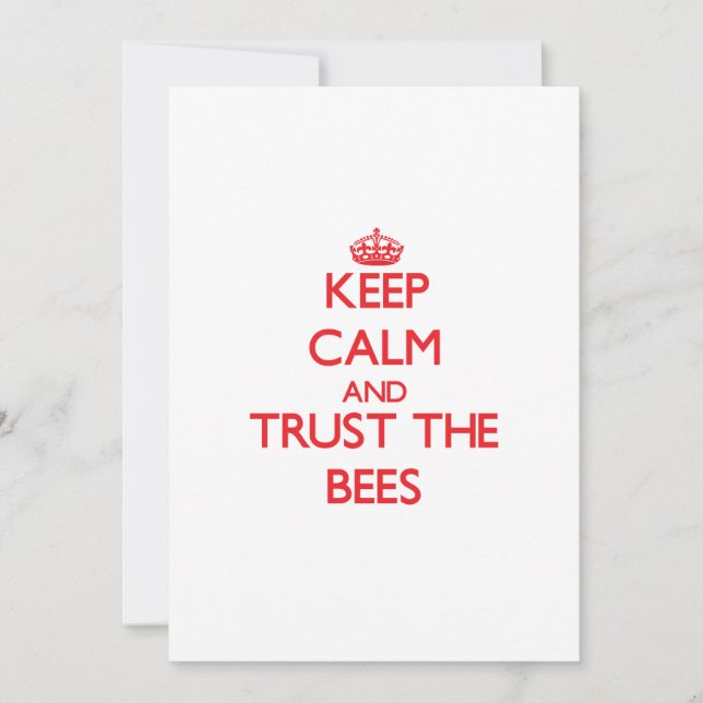 Restez calme et faites confiance aux abeilles (Devant)