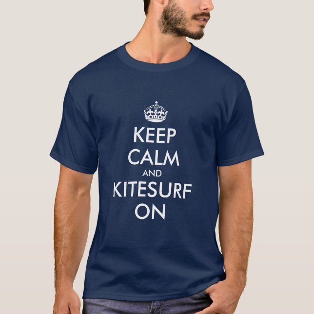 Restez calme et kitesurf sur le t-shirt pour les s (Devant)