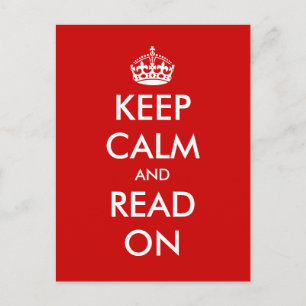 Restez calme et lisez sur la carte postale