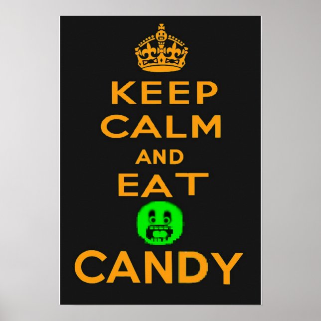 Restez Calme Et Mangez Candy Halloween Poster (Devant)