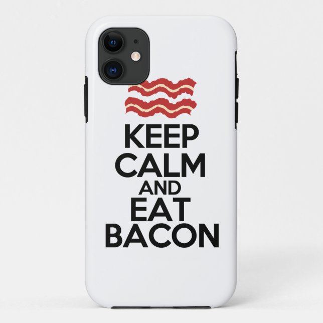 restez calme et mangez du bacon amusant coque (Dos)