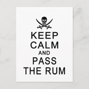 Restez calme et passez la carte postale Rhum, pers