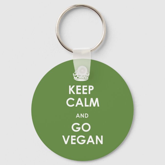 Restez calme et passez votre porte-clé vegan (Recto)