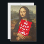 Restez Calme Et Souriez<br><div class="desc">mona lisa,  la grande dame du visage souriant,  avec une version tordue de l'ancienne affiche de propagande britannique de la deuxième guerre mondiale</div>