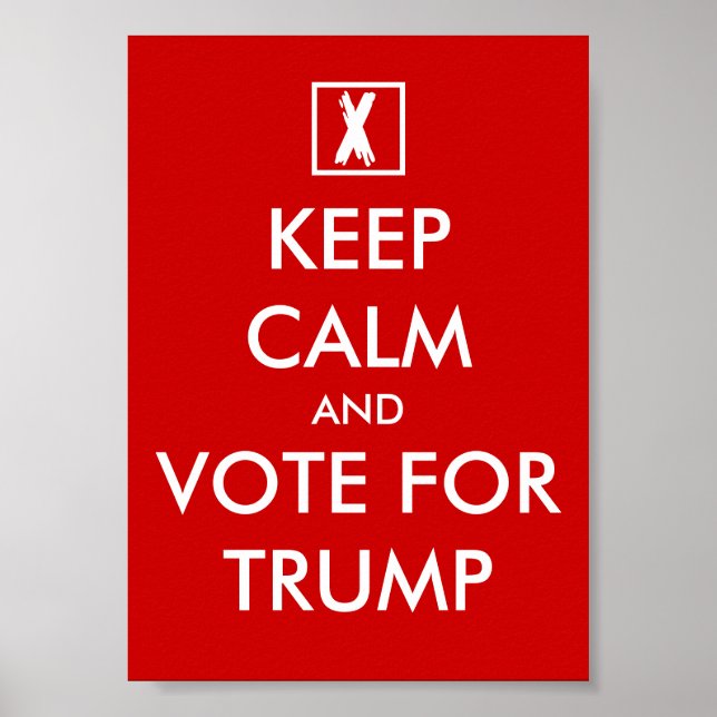 Restez calme et votez pour les affiches DONALD TRU (Devant)