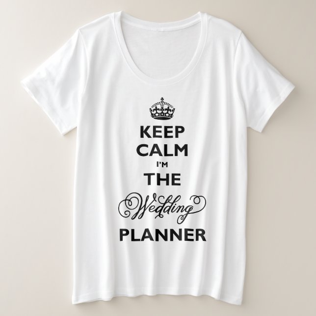 Restez calme Je suis le Wedding planner Black Text (Design devant)