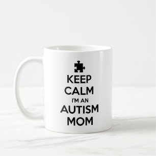 Restez calme Je suis un Autisme Maman Café Mug