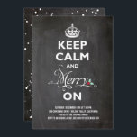 Restez Calme Joyeux Sur Chalkboard Invitation de f<br><div class="desc">Conçu par fat*fa*tin. Facile à customiser avec votre propre texte,  photo ou image. Pour des demandes personnalisées,  veuillez contacter fat*fa*tin directement. Des frais personnalisés s'appliquent. www.zazzle.com/fat_fa_tin www.zazzle.com/color_therapy www.zazzle.com/fatfatin_blue_knot www.zazzle.com/fatfatin_red_knot www.zazzle.com/fatfatin_mini_me www.zazzle.com/fatfatin_box www.zazzle.com/fatfatin_design www.zazzle.com/fatfatin_ink</div>