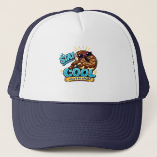 Restez cool design de casquette drôle de beignet 