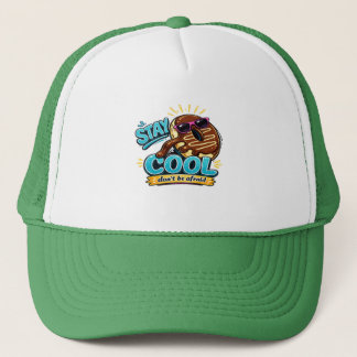 Restez cool design de casquette drôle de beignet 