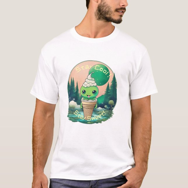Restez Cool, restez sucré - T-shirt crème glacée (Devant)
