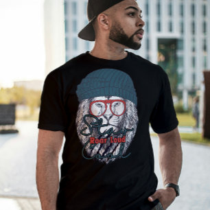 Restez Cool, Rugissez Fort – T-shirt Lion Chill ma