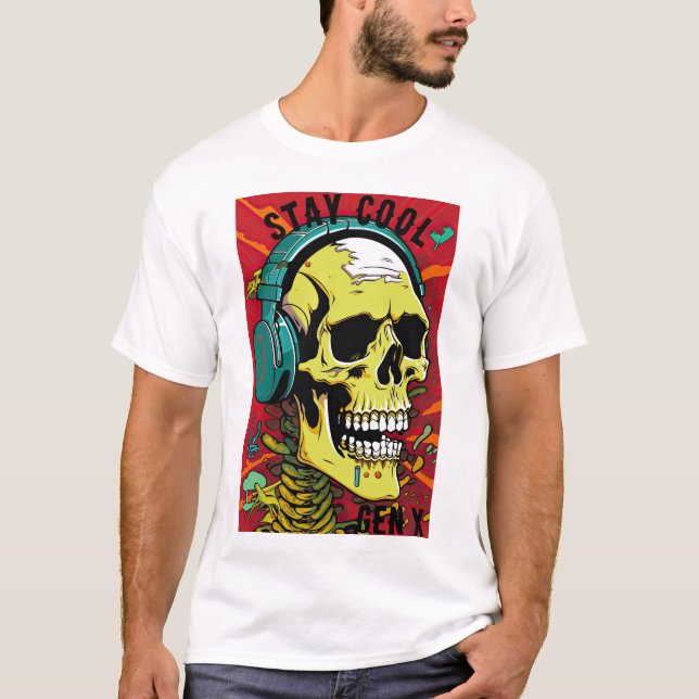 Restez Cool Skull Gen X T-shirt (Devant)