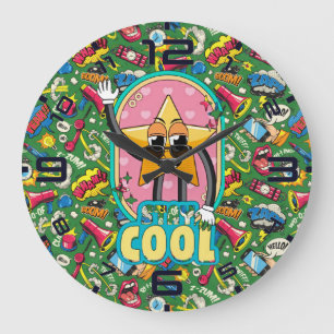 Restez Cool Star – Horloge Rétro Pop Art