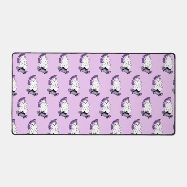 "Restez Éffrayant" Fantôme sur un skateboard - Coo (Recto)