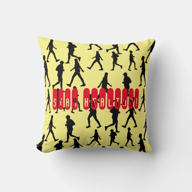 'Restez en bonne santé!' Coussin d'appui pour la c (Recto)