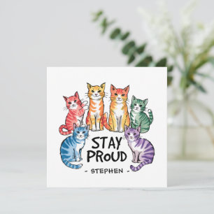 Restez fier - Rainbow Cat LGBTQ Pride