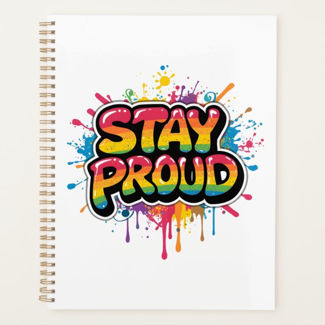 Restez fiers - Citation LGBTQ+ sur la fierté arc-e (Devant)