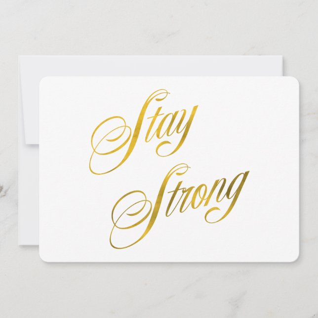 Restez fort Citations Faux Gold Foil Citations Spa (Devant)