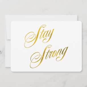 Restez fort Citations Faux Gold Foil Citations Spa