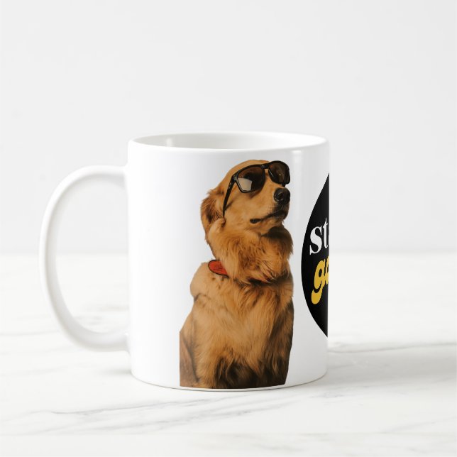 Restez Golden Funny Retriever Chien Mug Cadeau (Gauche)