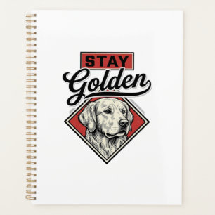 Restez Golden Retriever Chien Vintage Vector Desig